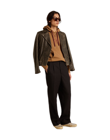 Men | Malt-Colored Cotton Sweatshirt with Hood | Malt Ball x Windsor Wine