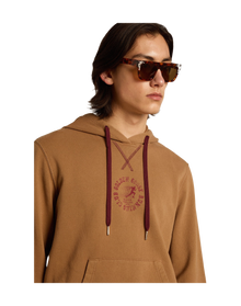 Men | Malt-Colored Cotton Sweatshirt with Hood | Malt Ball x Windsor Wine