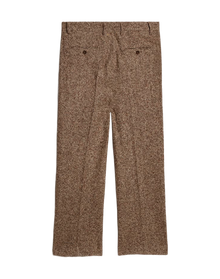 Men | Pants Beige & Brown Wool & Silk Blend Fabric | Beige x Brown x Bluette
