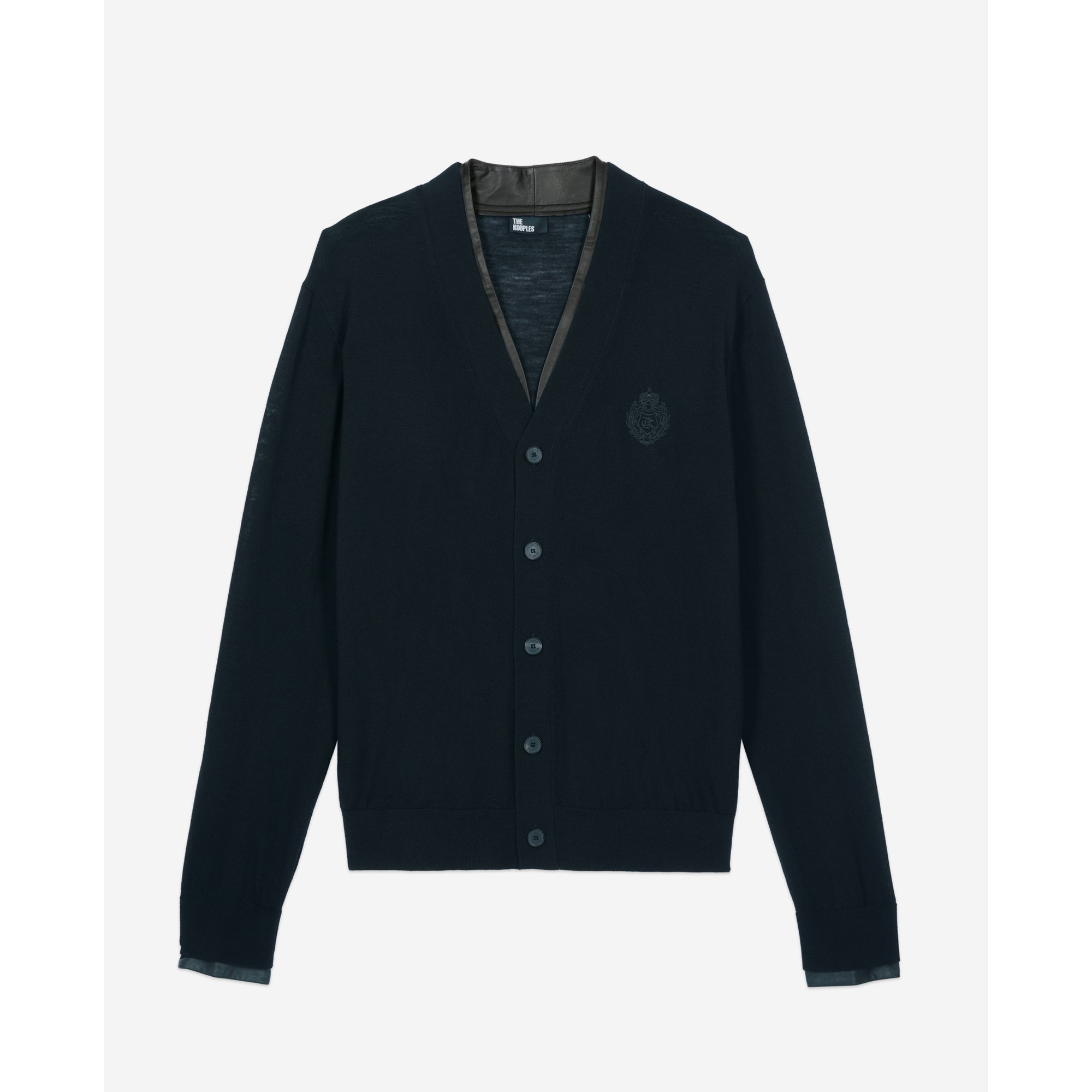 Merino Wool Cardigan | Men | Black