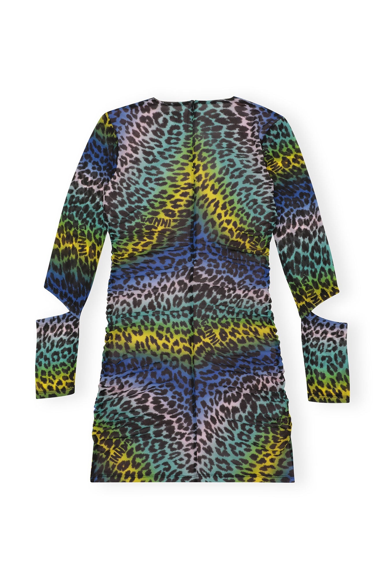 Mesh Cutout Mini Dress | Multicolour