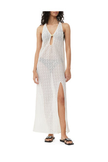 Mesh Lace Maxi Dress | Egret