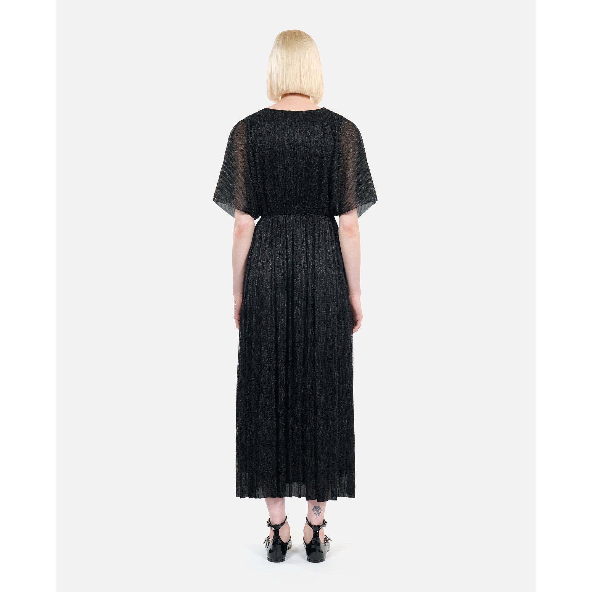 Metallic Jersey Long Dress | Women | Black