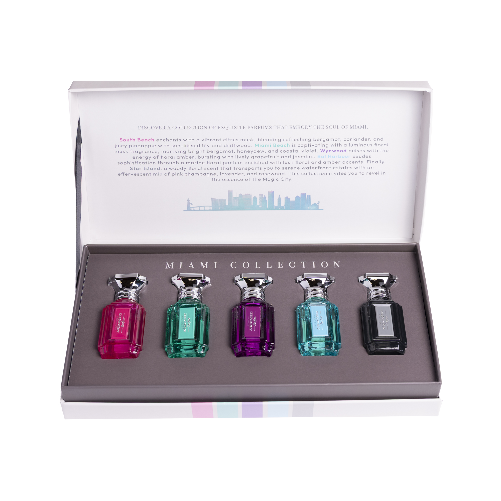 Miami Collection Parfum Discovery Set | Wynwood/Star Island/Bal Harbour/Miami Beach/South Beach