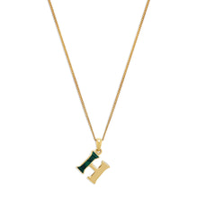 The Half Stone Initial Necklace | 18KT Gold Vermeil