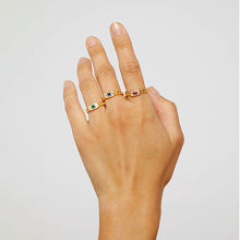 The Open Curb Link Stone Ring | 18KT Gold Vermeil