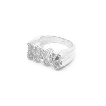 The Silver Old English Iced Year Ring | Sterling Silver