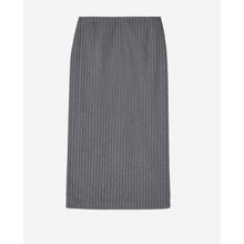 Mid-Length Striped Pencil Skirt | Women | Light Grey