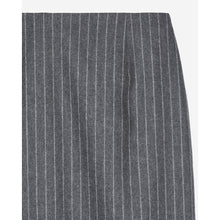 Mid-Length Striped Pencil Skirt | Women | Light Grey