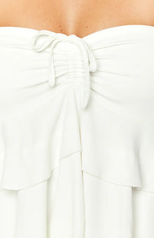 Miller Strapless Mini Dress | White