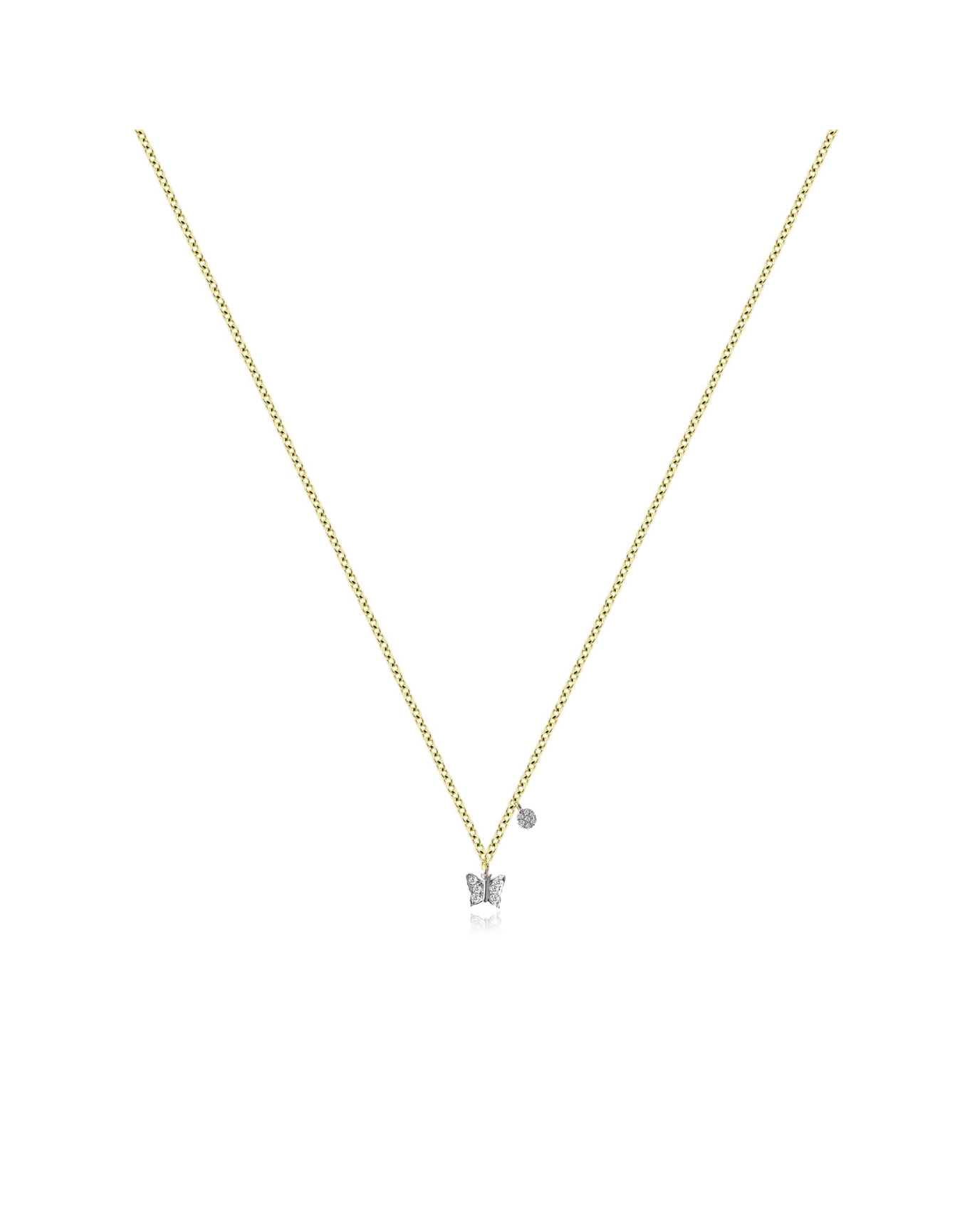 Mini Butterfly Necklace | 14kt Gold