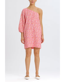 Mini Floral One Shoulder Dress | Pink/Floral