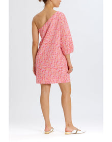Mini Floral One Shoulder Dress | Pink/Floral