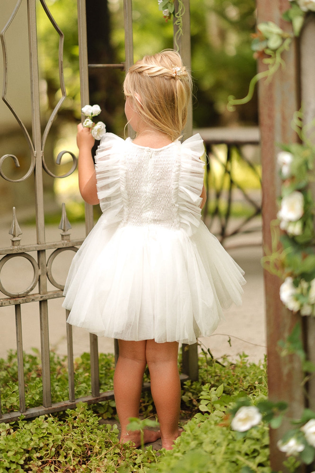 Girls | Mini Fairy Garden Dress | White