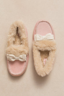 Girls | Mini Ivy Bow Slippers | Pink