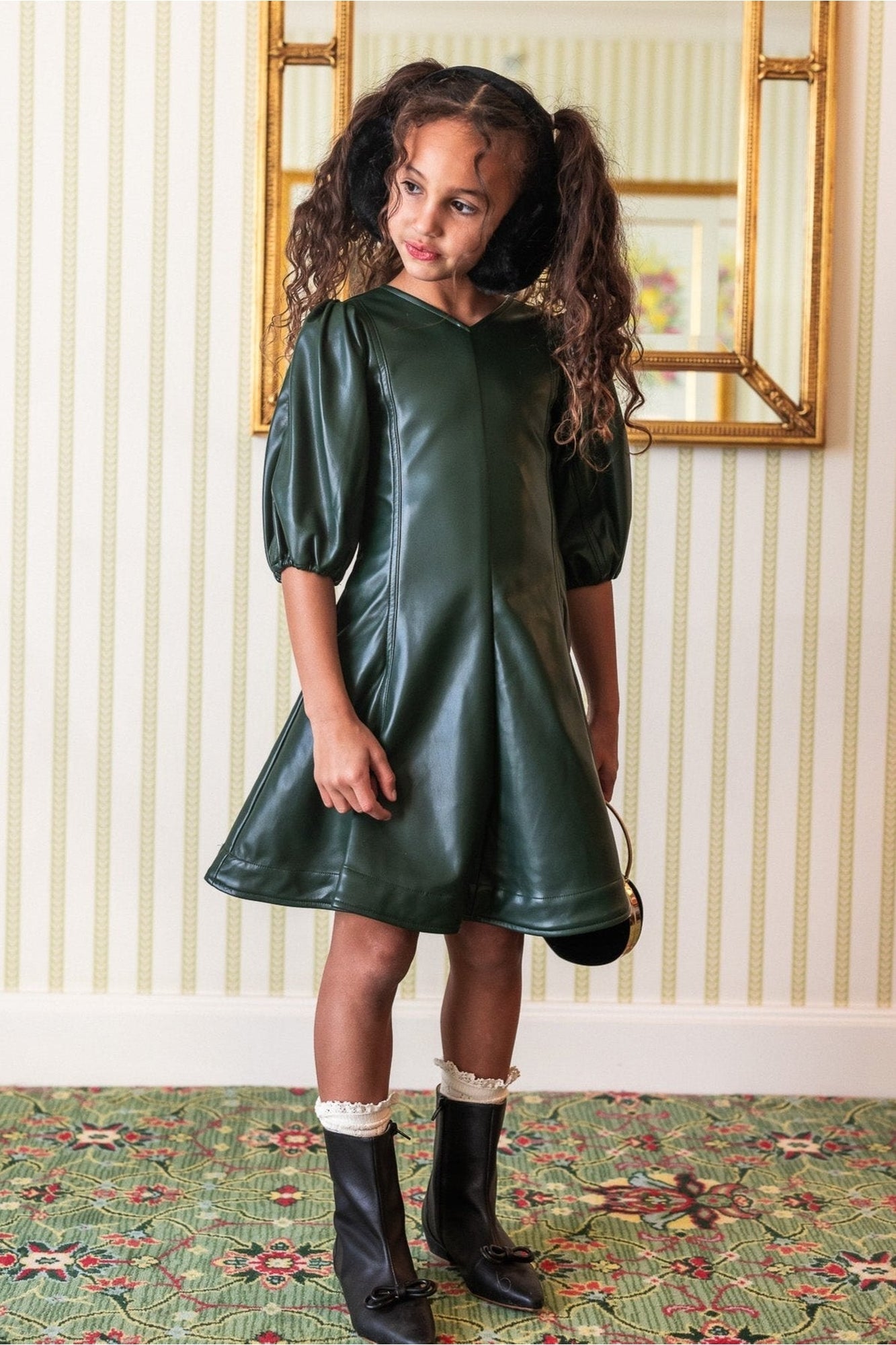 Girls | Mini Leah Dress | Green