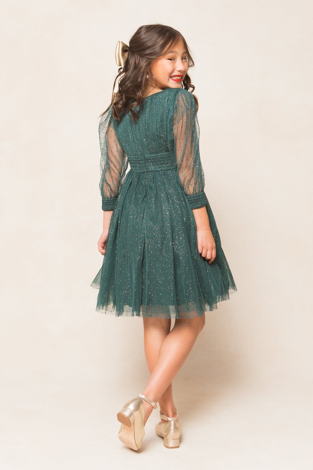 Girls | Mini Stella Dress | Green