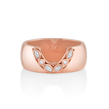 Women | White Diamond Mixed Shape Cigar Band | 14k Rose Gold