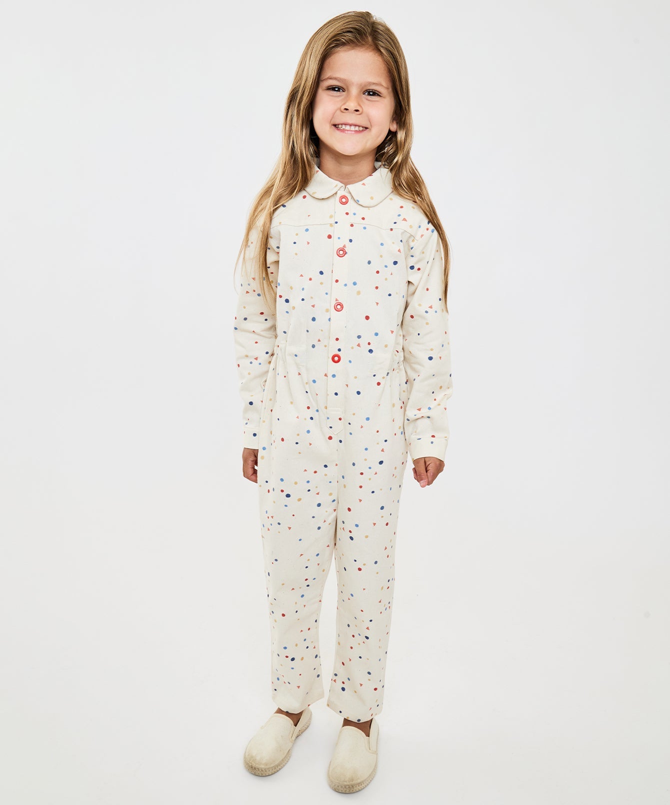 Kids Unisex | Bennie Jumpsuit | White/Multi