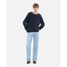 Mohair And Wool Sweater | Men | Navy Blue