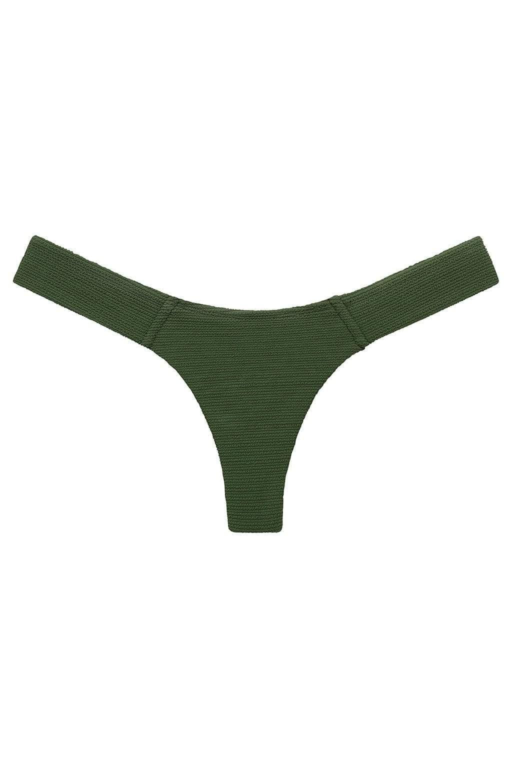 Added Coverage Uno Bikini Bottom | Olive Micro Scrunch