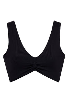 Kim Variation Bikini Top | Black Rib