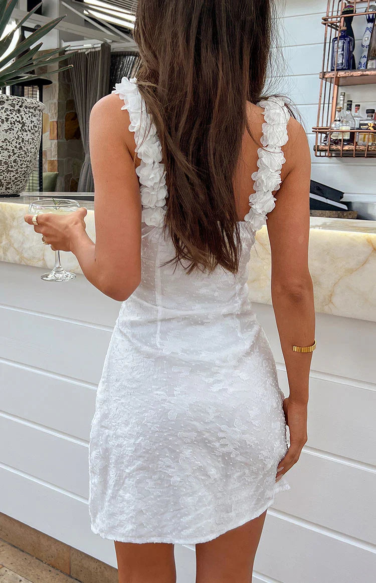 My Flower Mini Dress | White