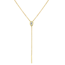 Women | White Diamond Stillwater Lariat | 14k Yellow Gold