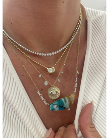 Opalized Wood Necklace | 14kt Yellow Gold (V2)