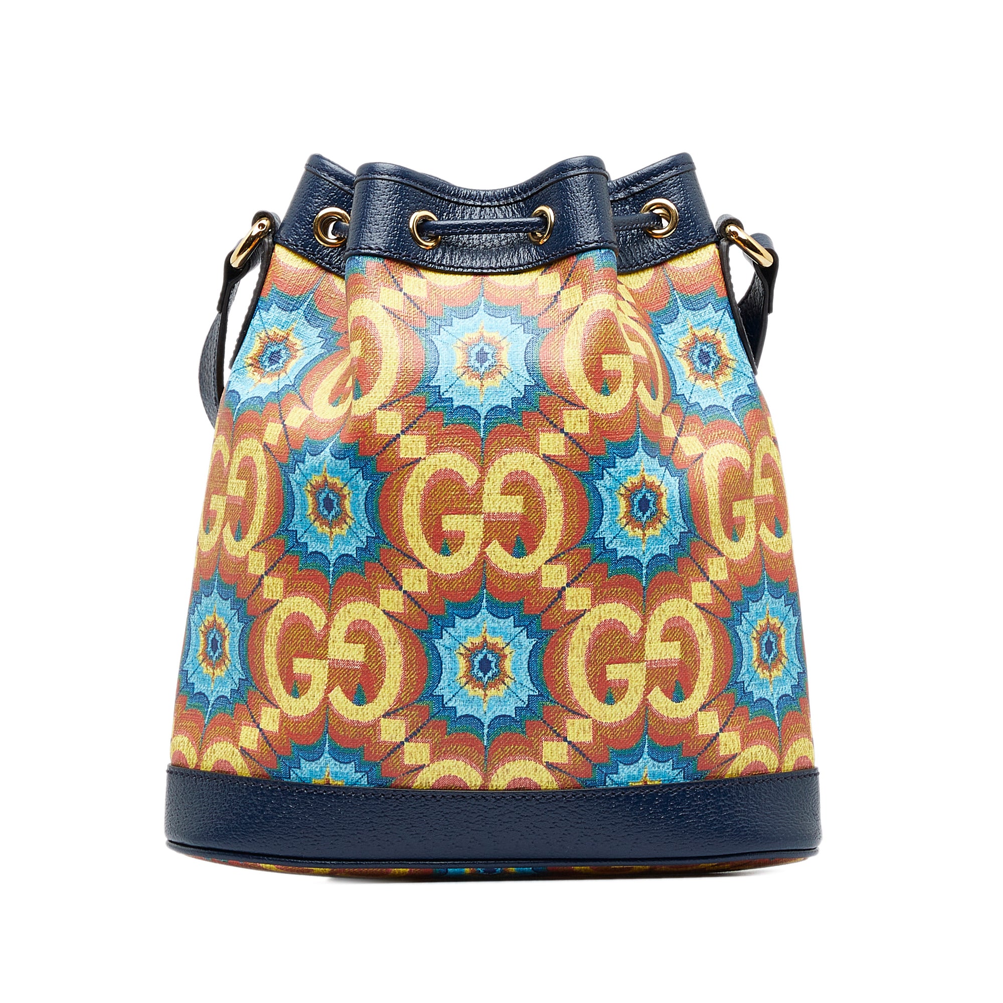 Gucci Pre-Owned GG Supreme Kaleidoscope 100 Bucket Bag | Women | Blue