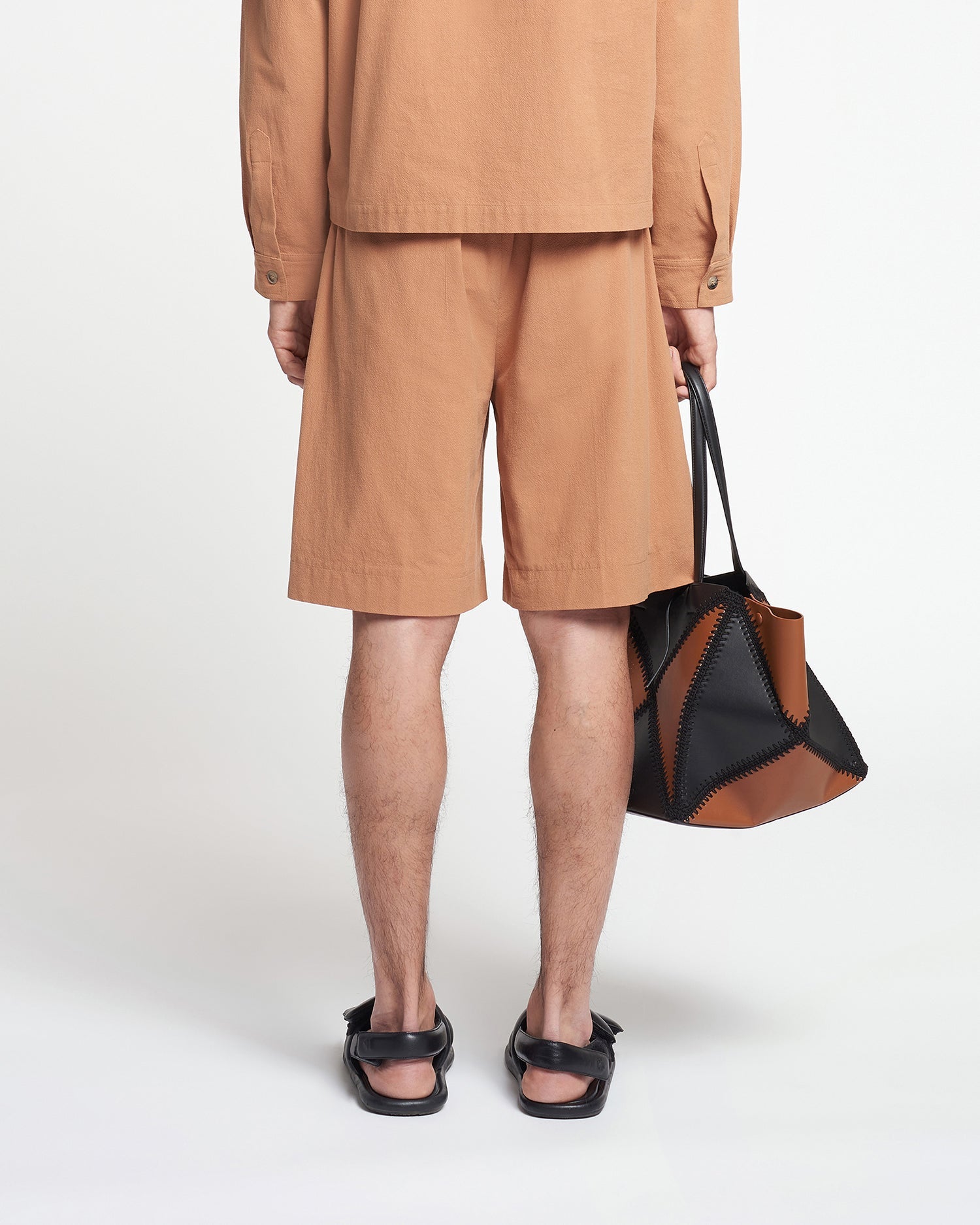 Mens | Carsten Washed-Calico Shorts | Rust