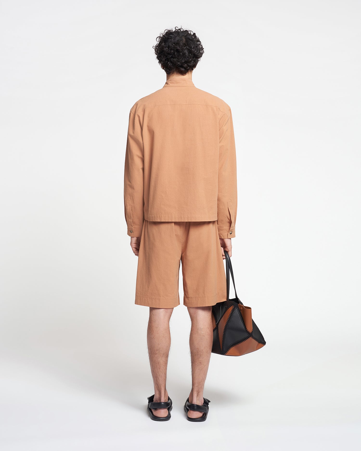 Mens | Carsten Washed-Calico Shorts | Rust