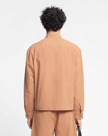 Mens | Abbas Washed-Calico Shirt | Rust