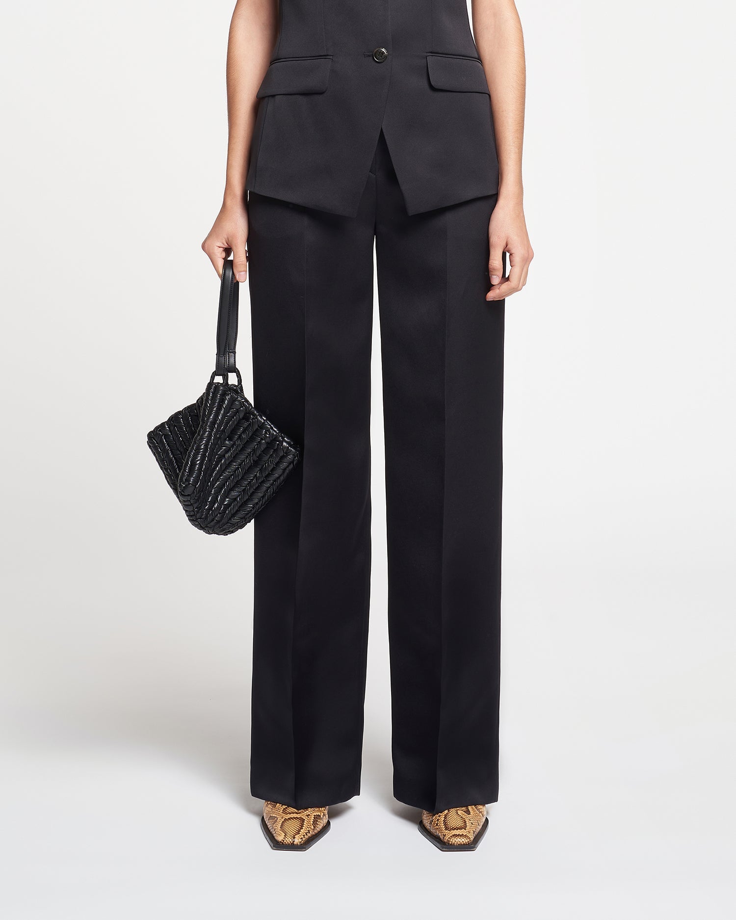 Womens | Lanai Tailored Tech-Satin Pants | Black