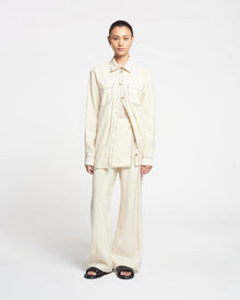 Womens | Metta Glass Poplin Shirt Dress | Oat