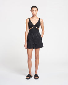 Womens | Masami Glass Poplin Shorts | Black