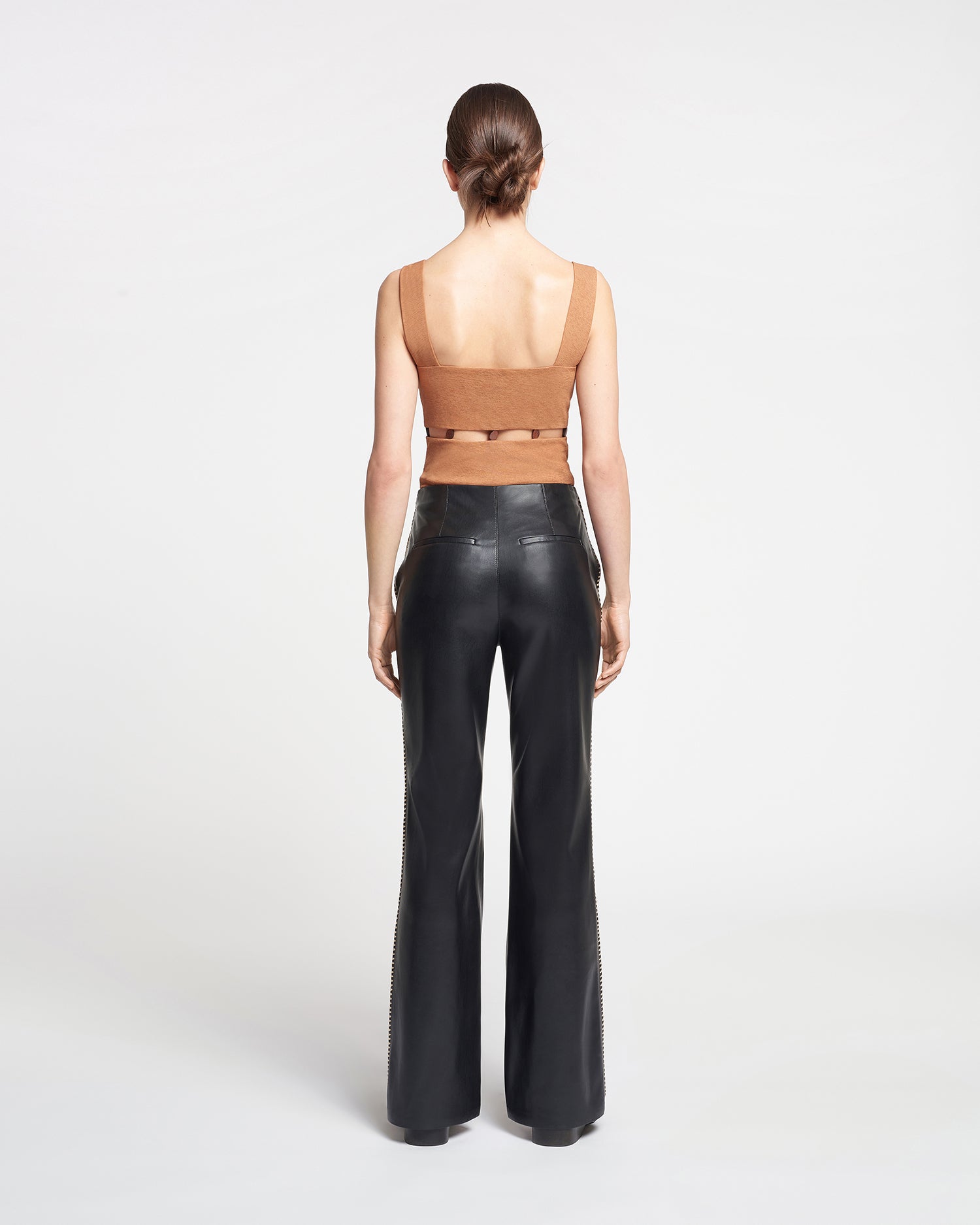 Womens | Manola Okobor Alt-Leather Pants | Black