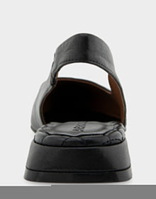 Nayana Flats | Black Leather