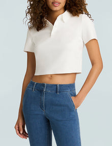 Neoprene Polo Shirt::White::Hover