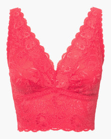 Pink Bralette - Never Say Never Curvy Plungie Longline Bralette