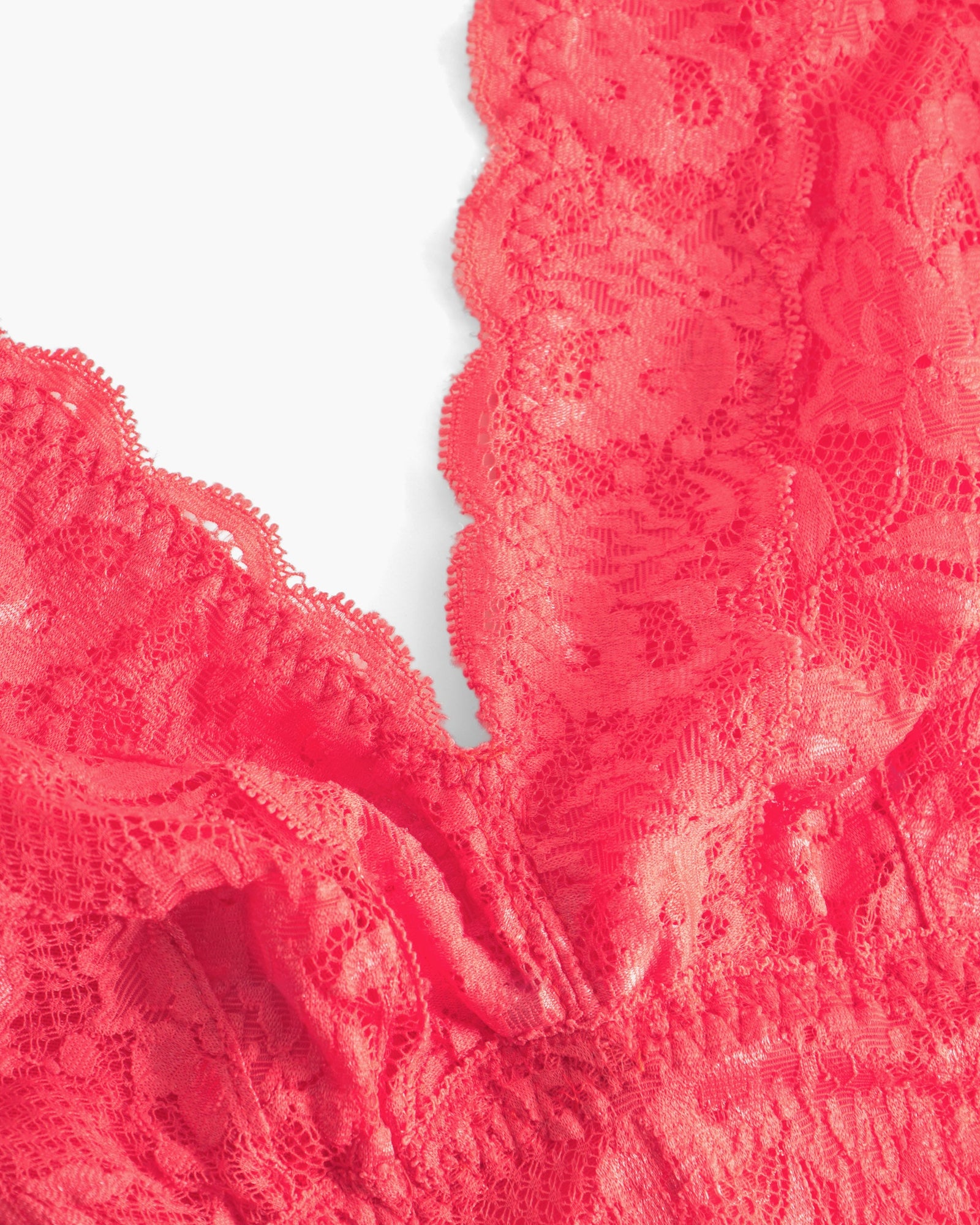 Pink Bralette - Never Say Never Curvy Plungie Longline Bralette