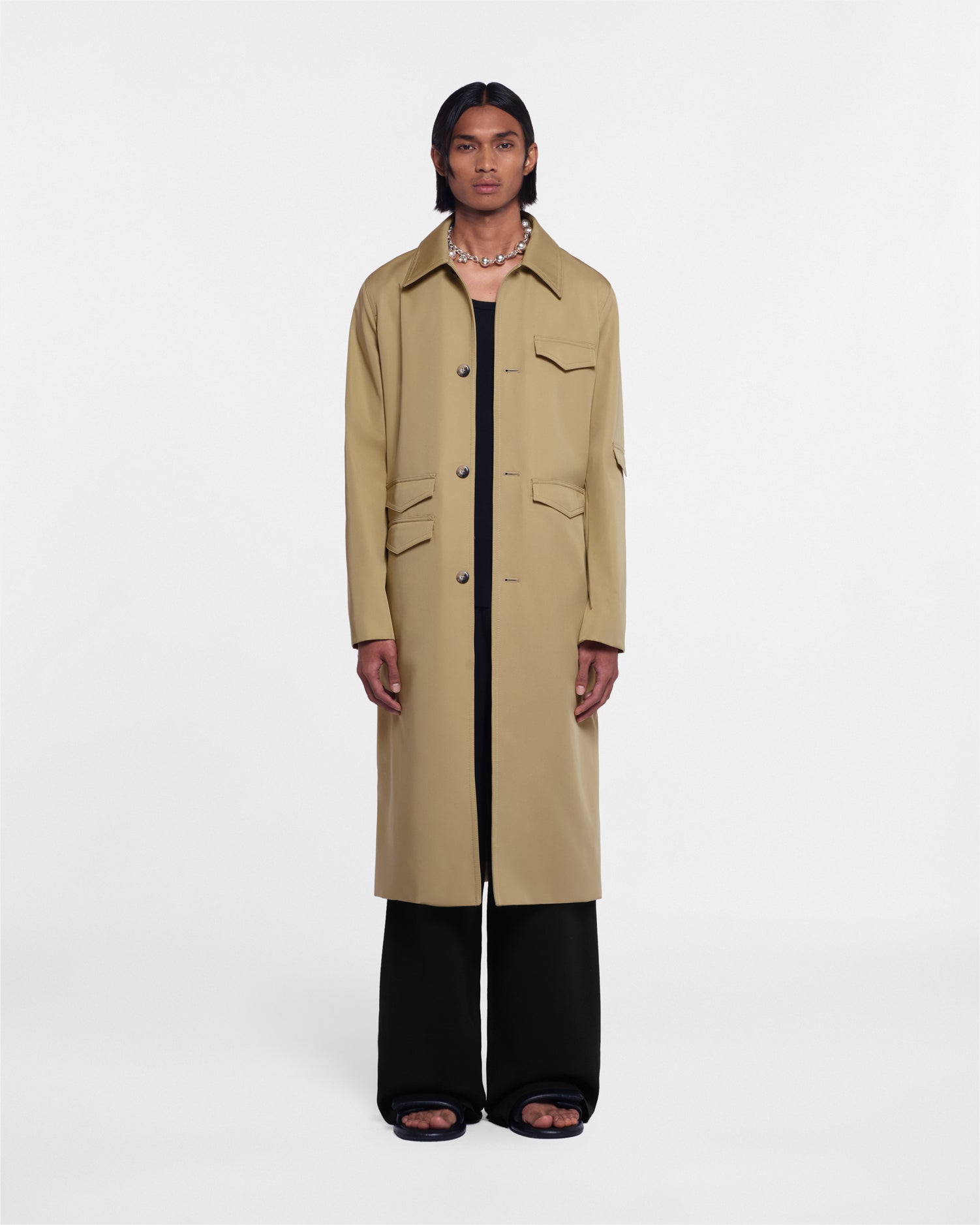 Mens | Derron Bonded Trench Coat | Beige