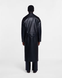 Mens | Ross Regenerated Leather Biker Coat | Black