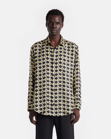 Mens | Sebas Printed Silk-Twill Shirt | Diamond Check