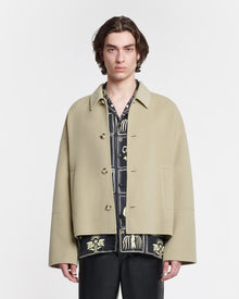 Mens | Marcin Double Wool And Silk Blend Jacket | Pale Olive