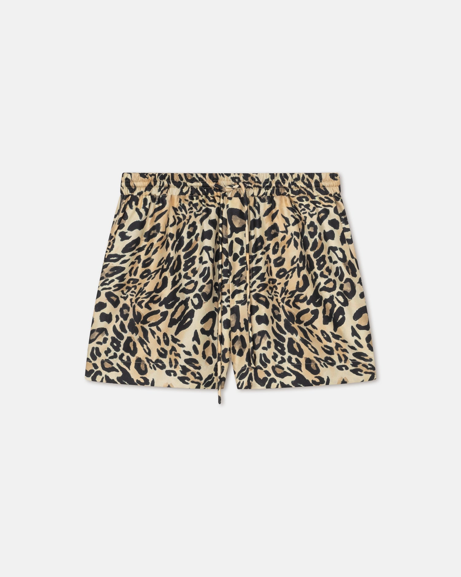 Mens | Amil Printed Twill-Silk Shorts | Leopard