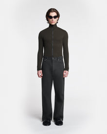 Mens | Magnus Mesh-Jersey Turtleneck Top | Anthracite