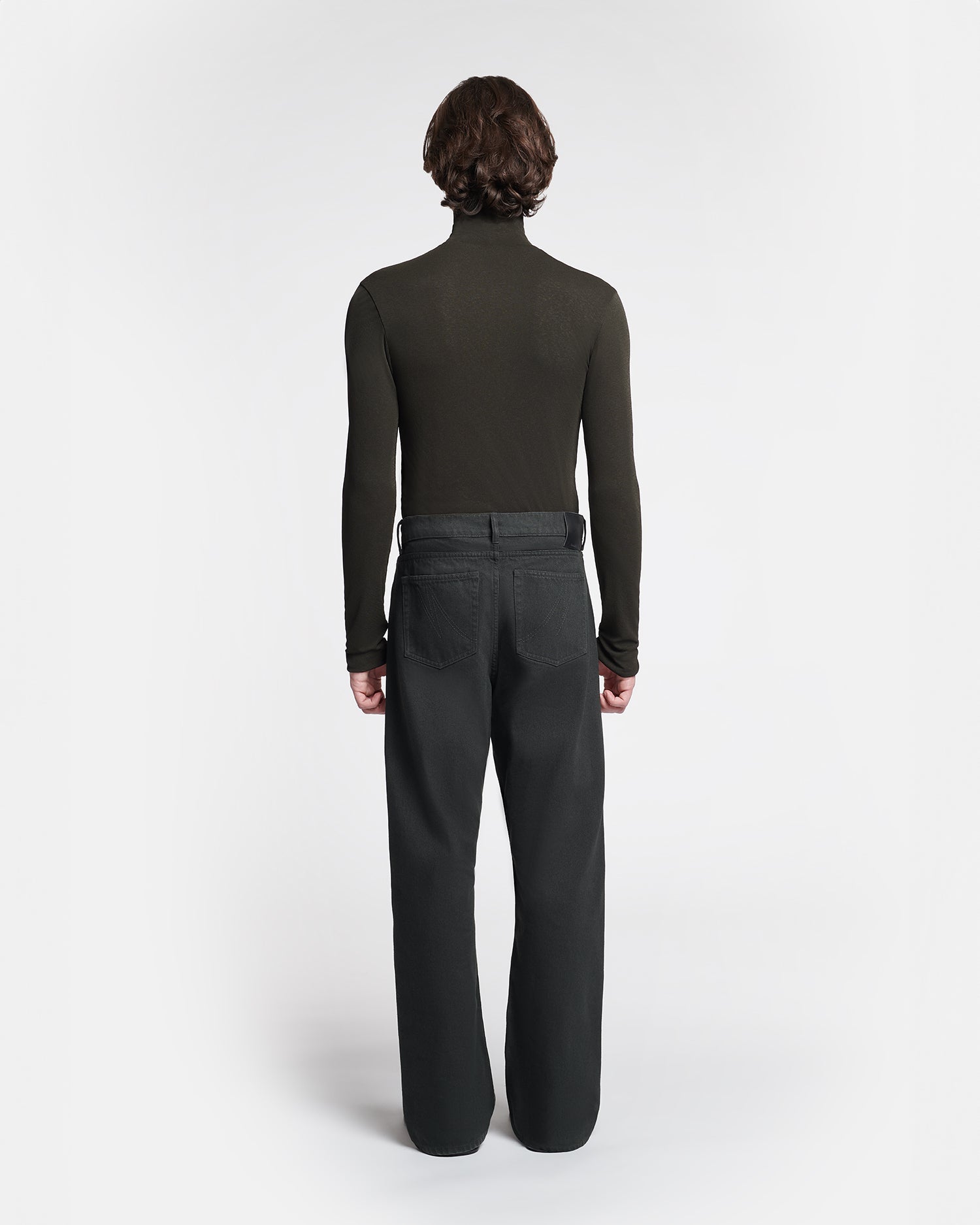 Mens | Magnus Mesh-Jersey Turtleneck Top | Anthracite