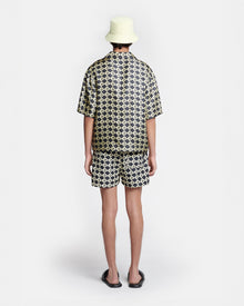 Mens | Maxton Printed Silk-Twill Shirt | Diamond Check