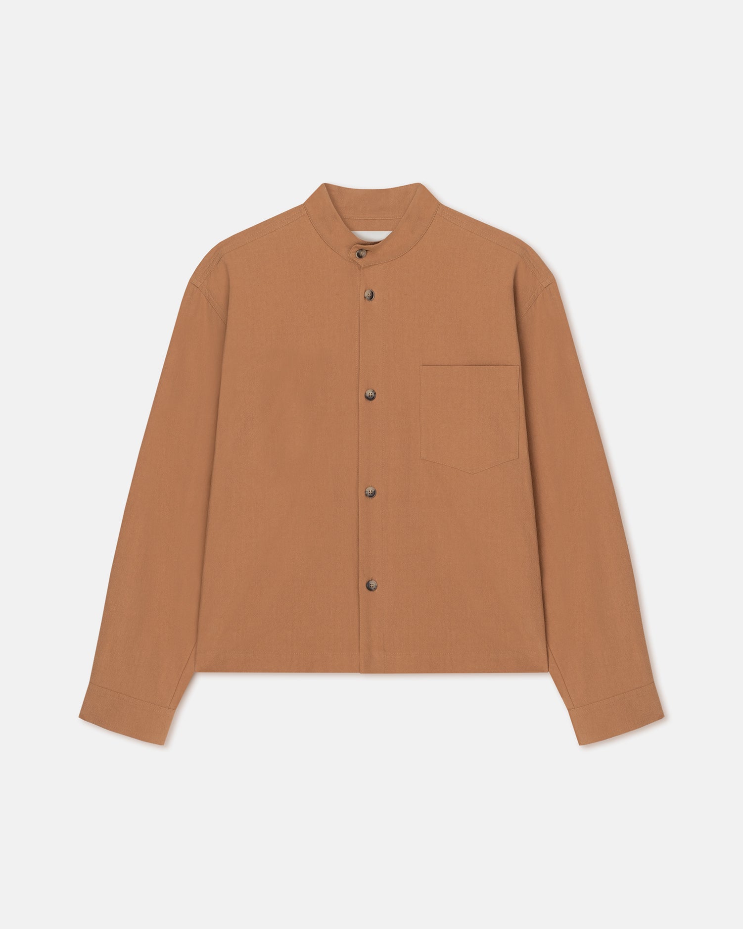 Mens | Abbas Washed-Calico Shirt | Rust